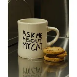 Кружка "Ask me about my cat"