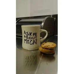 Кружка "Ask me about my cat"