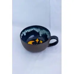Керамическая кружка с луной и звёздами