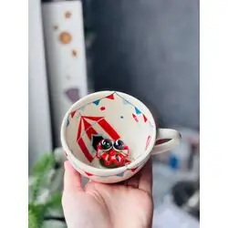 Чашечка с лягушонком-клоуном