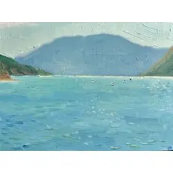Картина "Озеро Абрау"
