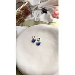 Серьги с синим вальком S925