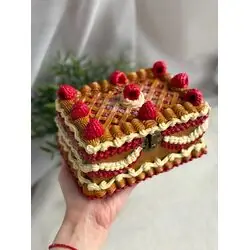 Шкатулка-пирог с малинкой