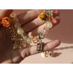 Сет: чокер из кварца с императрицей + серьги с ракушками