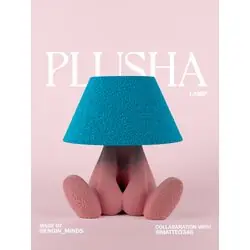 Интерьерная лампа-светильник "Плюша" | Скромный | Розовый - Голубой | авторский дизайн | дофаминовый декор |Engin Minds|