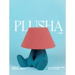 Интерьерная лампа-светильник "Плюша" | Скромный | Голубой - Розовый | авторский дизайн | дофаминовый декор |Engin Minds|