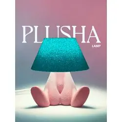 Интерьерная лампа-светильник "Плюша" | Скромный | Розовый - Голубой | авторский дизайн | дофаминовый декор |Engin Minds|