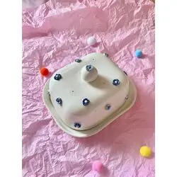Маслёнка «Голубые цветочки»
