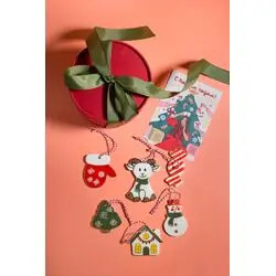 ТатКо керамика Наьор из 6 ёлочных игрушек