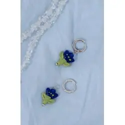 серьги с цветами