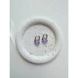 серьги с цветами из стекла