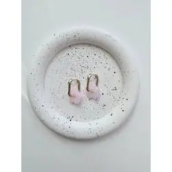 серьги с цветами из стекла