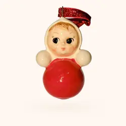Фарфоровая елочная игрушка Неваляшка