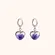 Серьги с фиолетовым вальком S925
